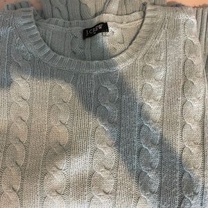 Baby blue cable knit sweater
